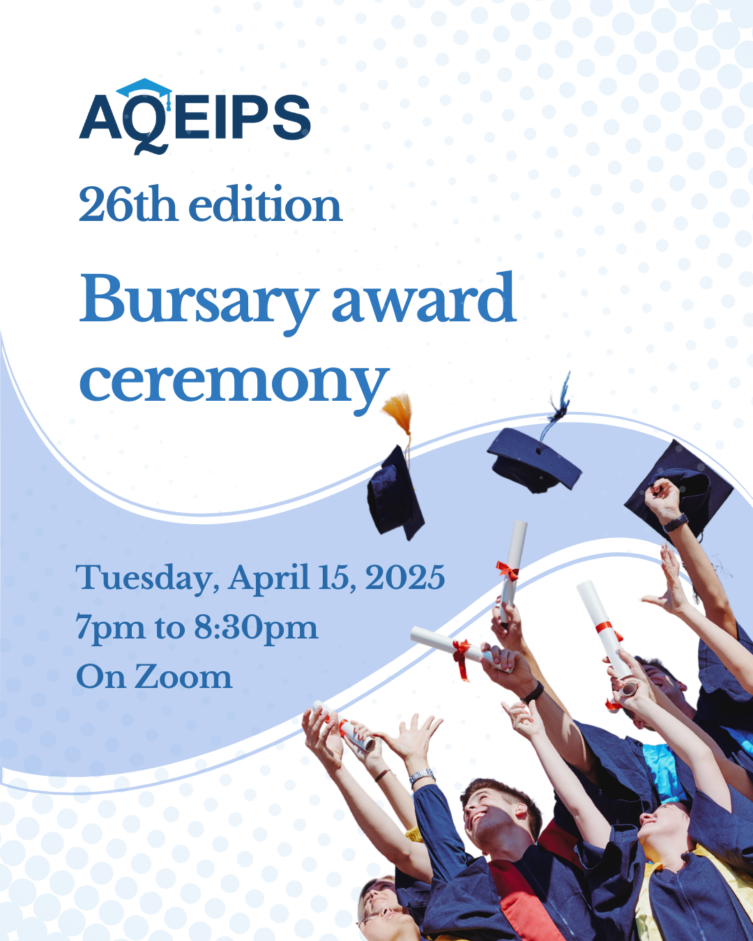 Poster for the bursary award ceremony.